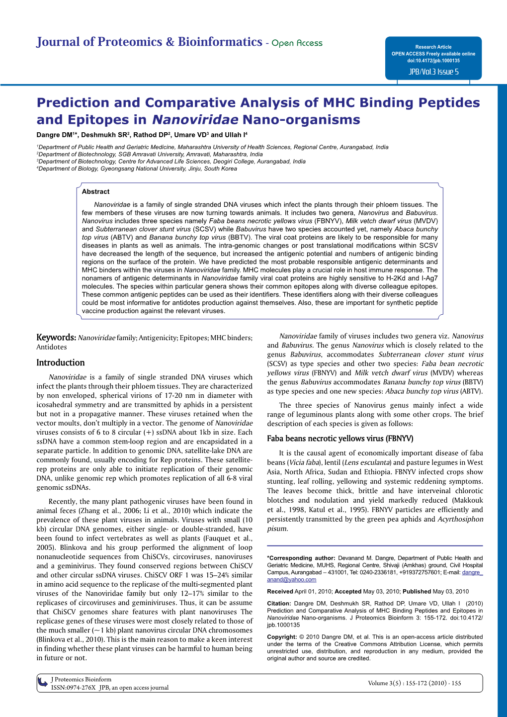 Prediction and Comparative Analysis of MHC Binding Peptides And