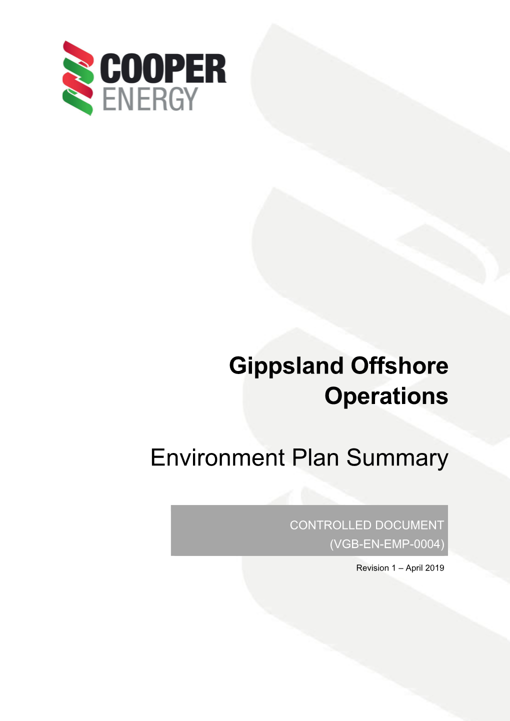 Gippsland Offshore Operations Environment Plan Summary