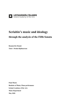 Scriabin's Music and Ideology