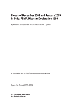 Floods of December 2004 and January 2005 in Ohio: FEMA Disaster Declaration 1580