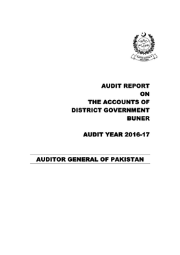 Audit Report on the Accounts of District Government Buner