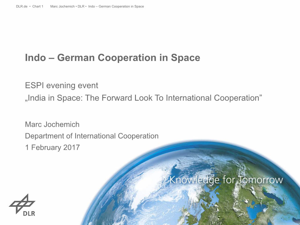 Indo – German Cooperation in Space