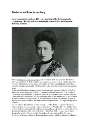 The Letters of Rosa Luxemburg