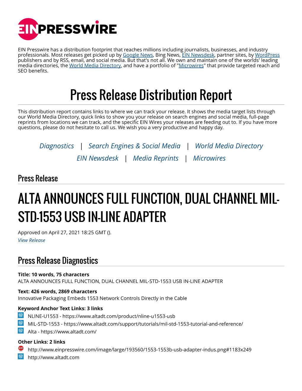 Alta-USB-1553 PR