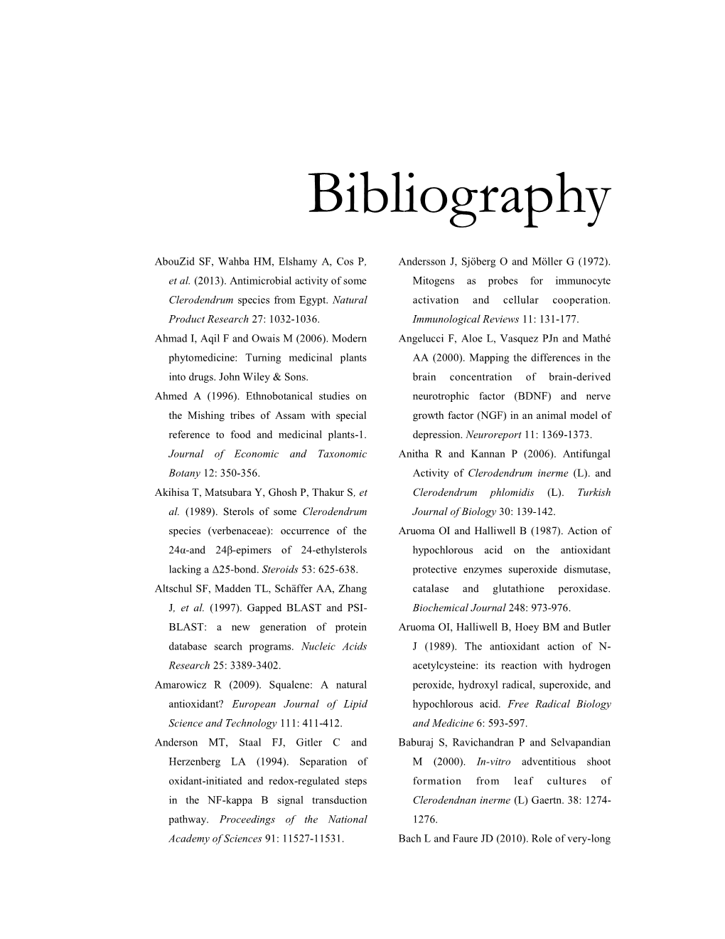 Bibliography