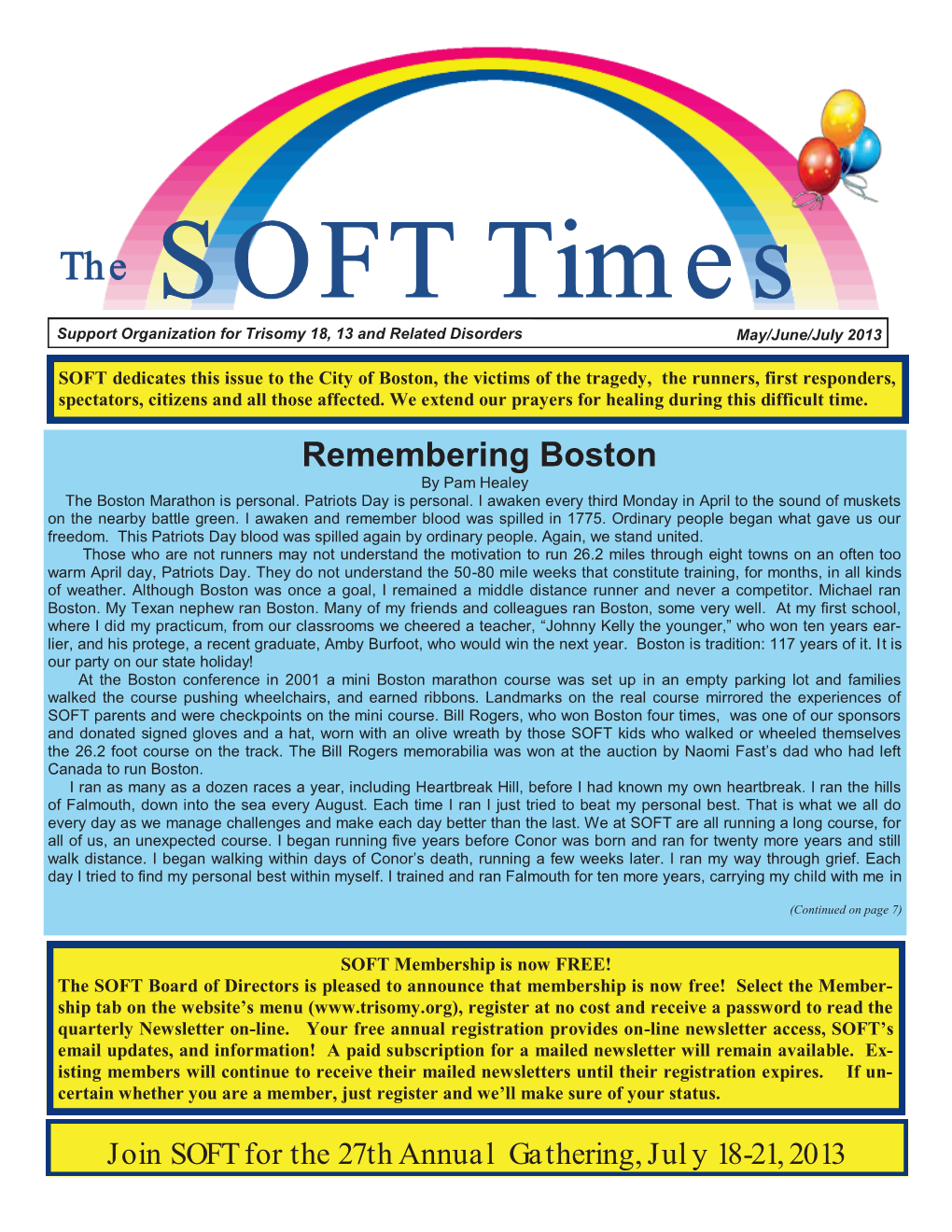 Remembering Boston by Pam Healey the Boston Marathon Is Personal