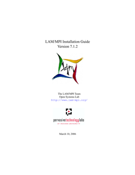 LAM/MPI Installation Guide Version 7.1.2
