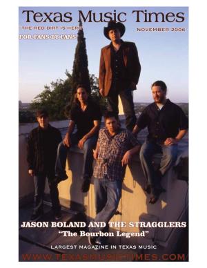 Texas Music Times “THE RED DIRT IS HERE” NOVEMBER 2006 for FANS by FANS