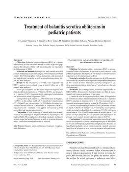 Treatment of Balanitis Xerotica Obliterans in Pediatric Patients