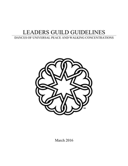 Leaders Guild Guidelines 2016