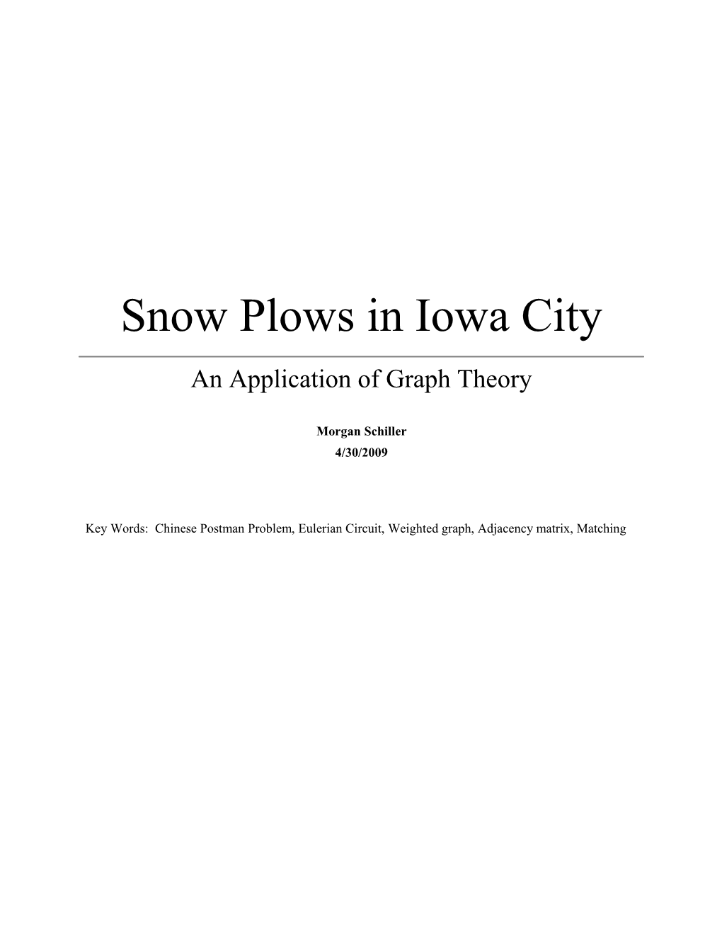 Snow Plows in Iowa City