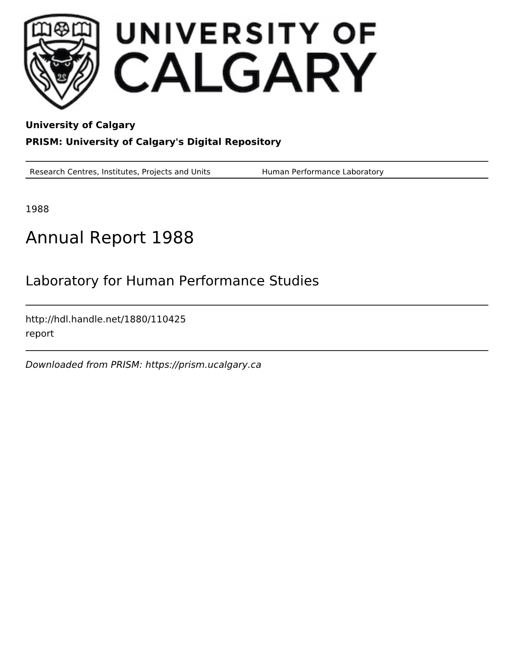 Annual Report 1988