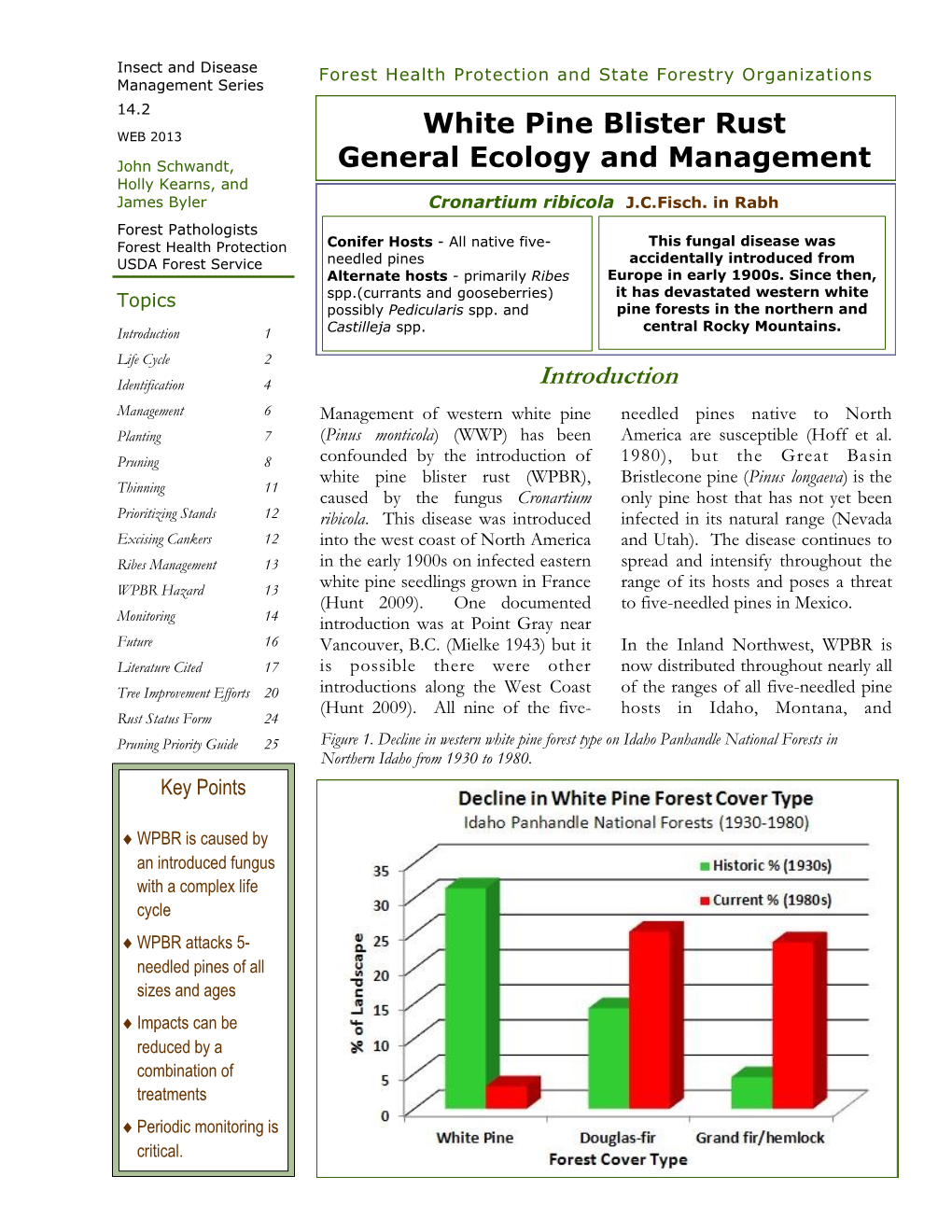 White Pine Blister Rust General Ecology and Management