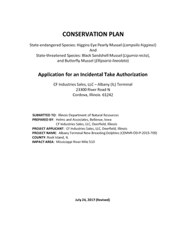Conservation Plan