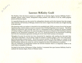 Laurence Mckinley Gould Mr