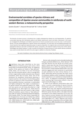 Herpetological Journal FULL PAPER