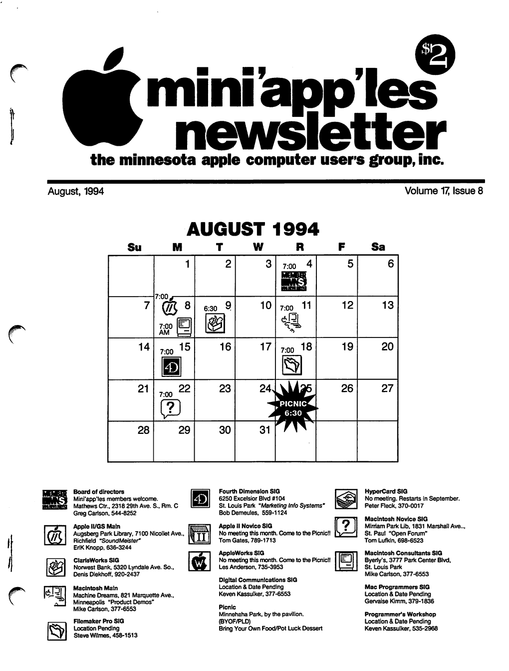 Mini'apples Newsletter
