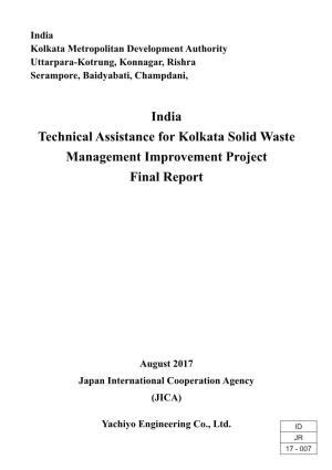 India Technical Assistance for Kolkata Solid Waste Management