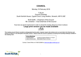 South Norfolk Council 11 December 2017