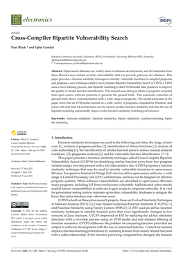 Cross-Compiler Bipartite Vulnerability Search