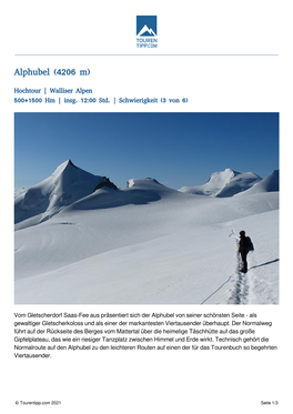 Alphubel (4206 M)
