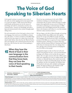 The Voice of God Speaking to Siberian Hearts