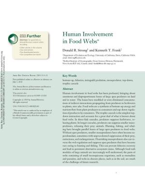 Human Involvement in Food Webs*