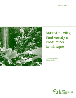 Mainstreaming Biodiversity in Production Landscapes