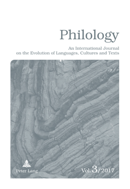 Philology: Indo-Europeans Arrived in Europe with Modern Man Philology JONATHAN SHERMAN MORRIS Wheels, Languages and Bullshit (Or How Not to Do Linguistic Archaeology)