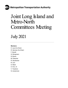 Joint Long Island and Metro-North Committees Meeting