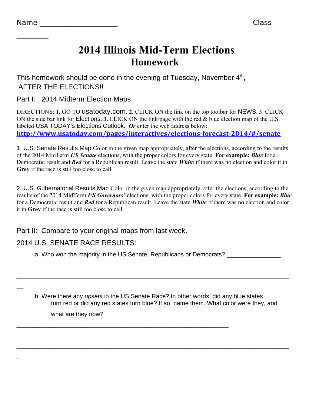 2014 Illinois Mid-Term Elections