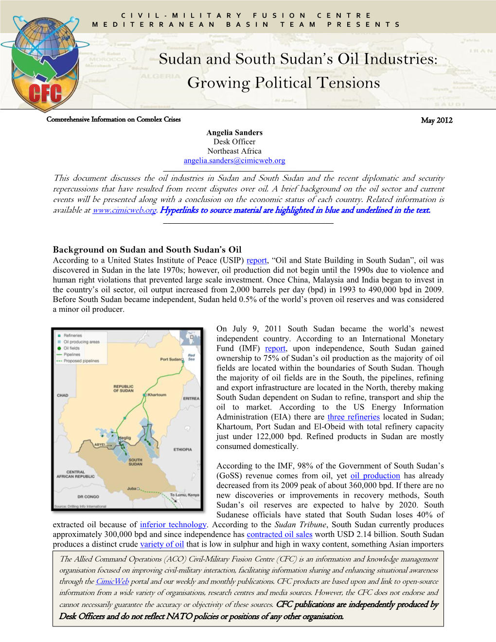 Sudan and South Sudan's Oil Industries: Growing Political Tensions