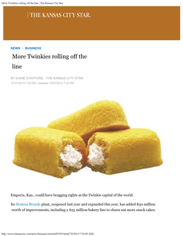 More Twinkies Rolling Off the Line | the Kansas City Star
