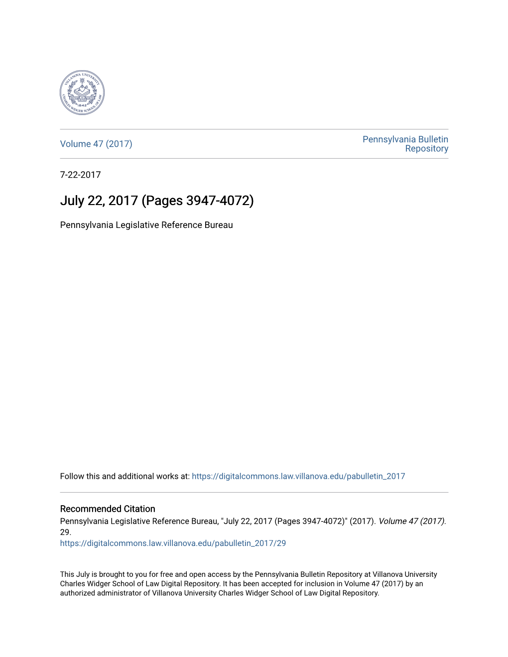 July 22, 2017 (Pages 3947-4072)