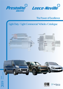 Light Duty / Light Commercial Vehicles Catalogue PP4043 Issue No.4 (0319) 2019 Table of Contents