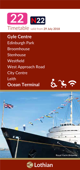 Ocean Terminal • Leith • City Centre • Balgreen • Edinburgh Park • Gyle Centre