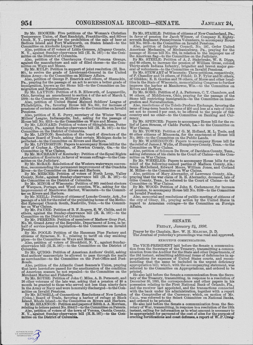 Congressional Record-Senate. January 24