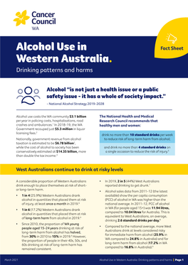 Alcohol Use in Western Australia