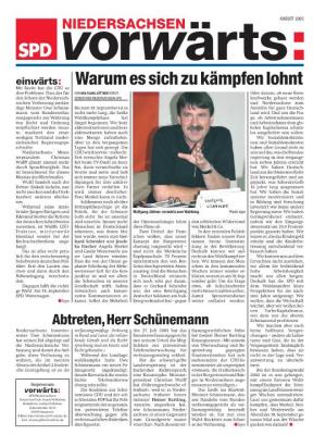 Die August-Ausgabe 2005 Des Niedersachsen Vorwärts
