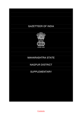 Gazetteer of India Maharashtra State Nagpur