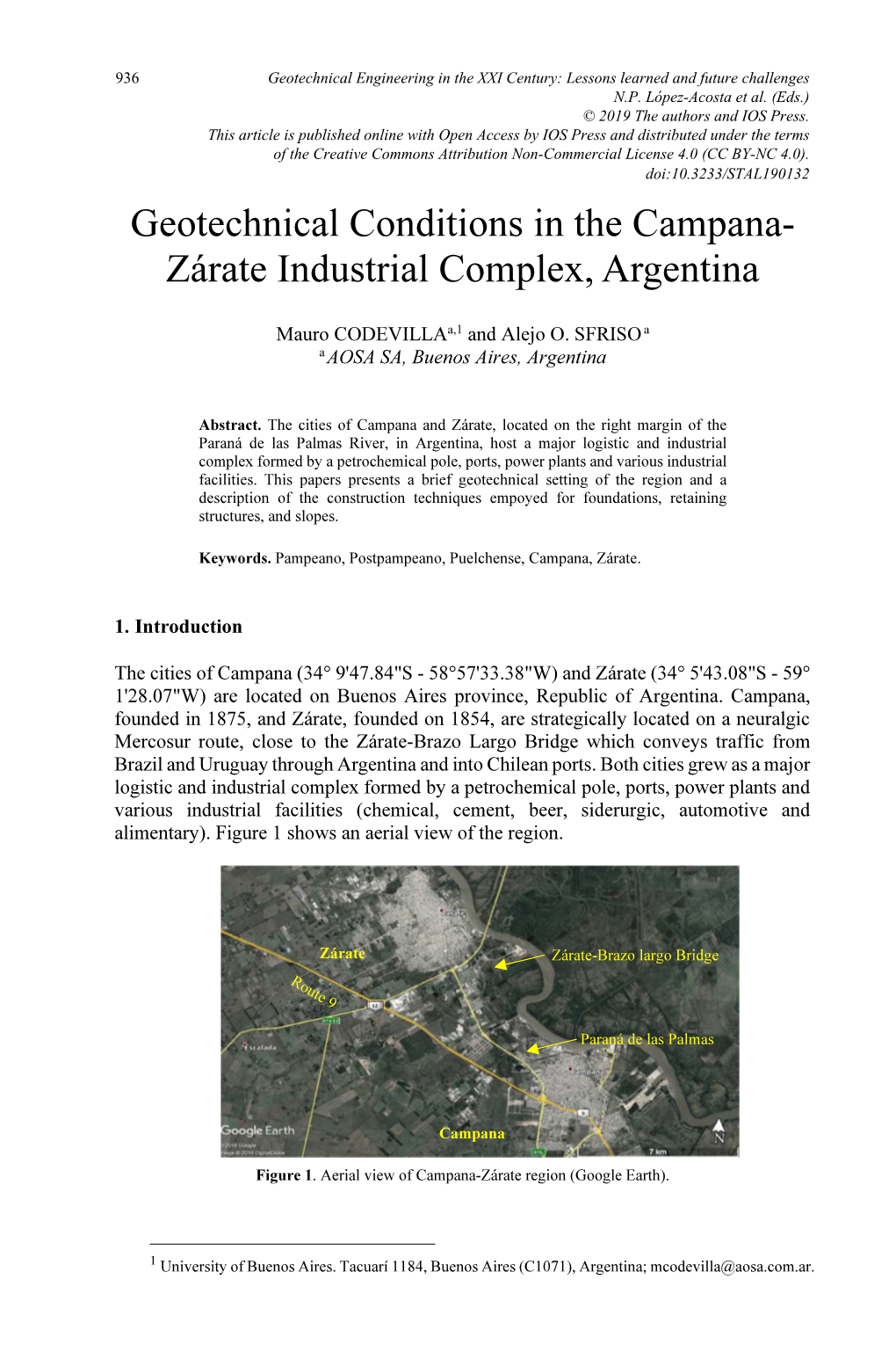 Geotechnical Conditions in the Campana-Zárate Industrial Complex 937
