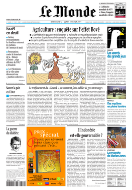 LE MONDE/PAGES&lt;UNE&gt;