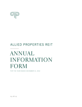 Annual Information Form