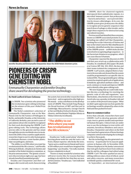 Pioneers of Crispr Gene Editing Win Chemistry Nobel