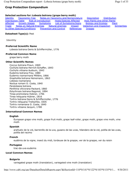 Crop Protection Compendium Page 1 of 33 Crop Protection Compendium