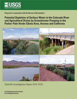 Potential Depletion of Surface Water in the Colorado River and Agricultural Drains by Groundwater Pumping in the Parker-Palo Verde-Cibola Area, Arizona and California