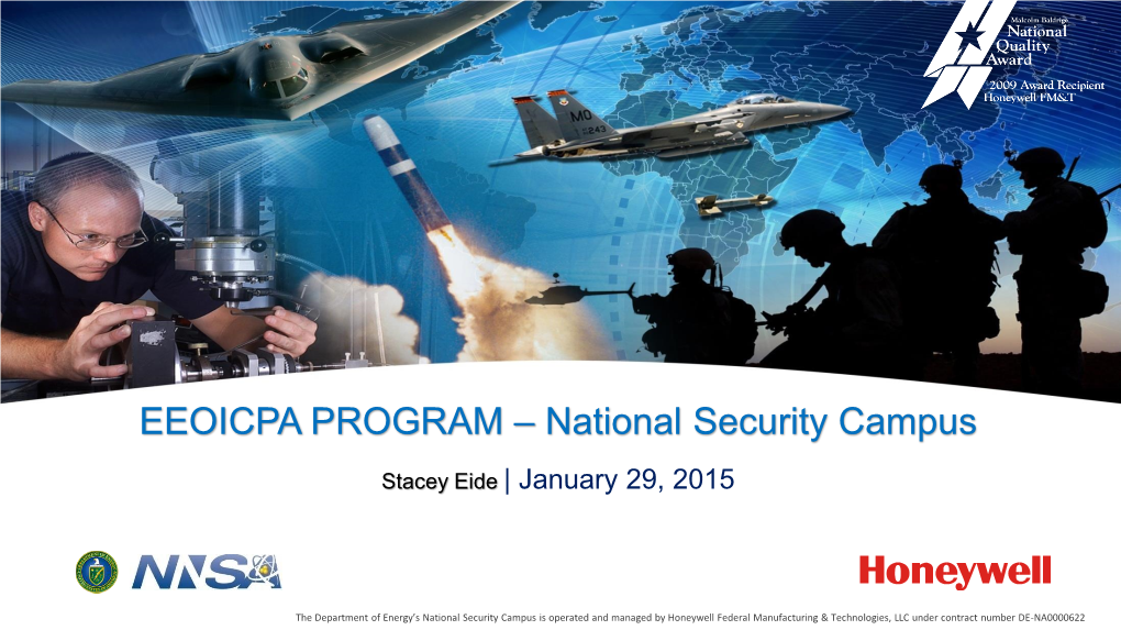 EEOICPA PROGRAM – National Security Campus