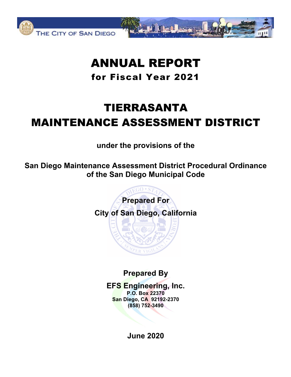 ANNUAL REPORT for Fiscal Year 2021