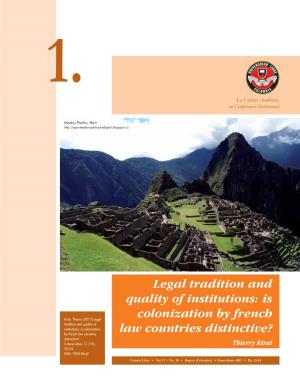 Is Colonization by French Law Countries Distinctive?