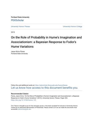 On the Role of Probability in Hume's Imagination and Associationism: a Bayesian Response to Fodor's Hume Variations